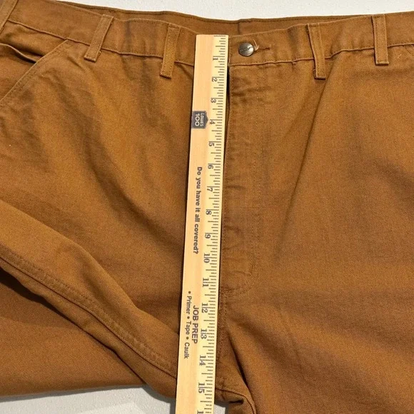 Carhartt Mens 44x36 Brown Duck Canvas Utility Work Pants Loose Fit BN0011-M - Picture 13 of 14